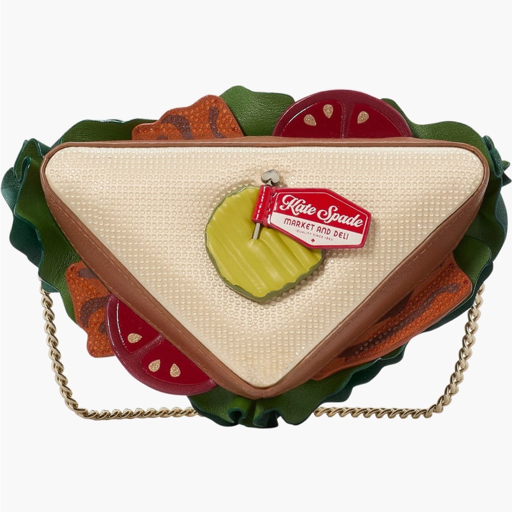 Kate Spade Glamwich Clutch with Red and Green Accents